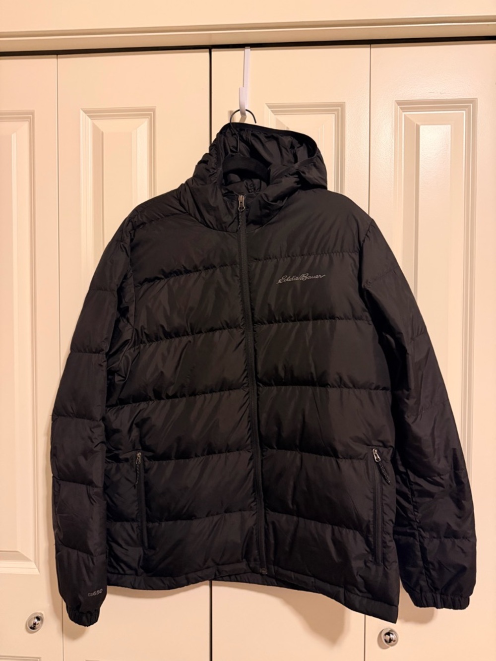 Eddie Bauer Black Packable Down Jacket EB650